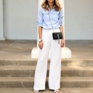 Lauren Ralph Lauren Petite Sz 12 White Linen Pants